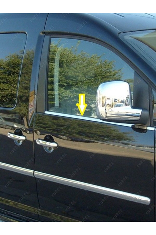 VW CADDY 2003-2014 MODEL ARASI KROM CAM ÇITASI 4 PARÇA PASLANMAZ ÇELİK