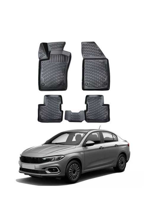 Fiat Egea (2015-2020) Kauçuk Paspas - (Siyah)