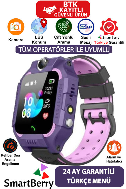 Akıllı Saat Çocuk Lila 46-50 mm Yorumları, Fiyatı