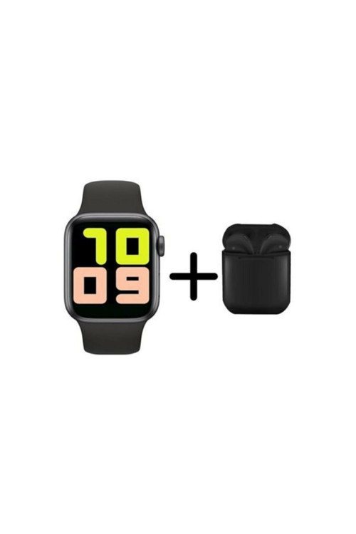 Xiaomi Redmi Note 9 Pro Watch 6 Series Akıllı Saat + Siyah Tws I12 Bluetooth Kulaklık (Uyumlu)