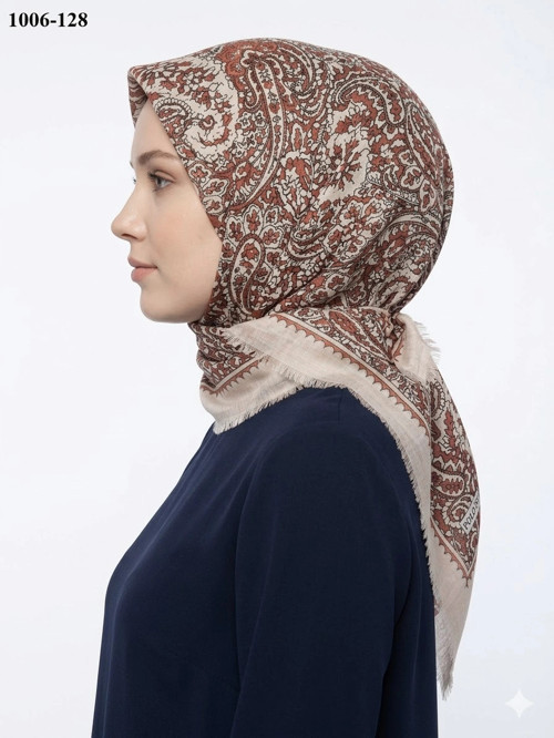 Polo İst Desenli Flamlı Pamuk Eşarp 1006-128