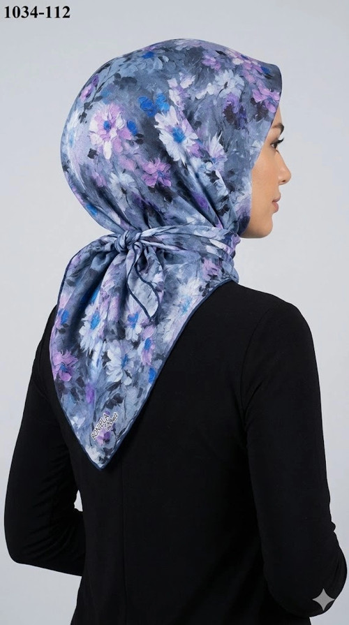 Soft Pamuk Eşarp (gri-pembe) 1034-112