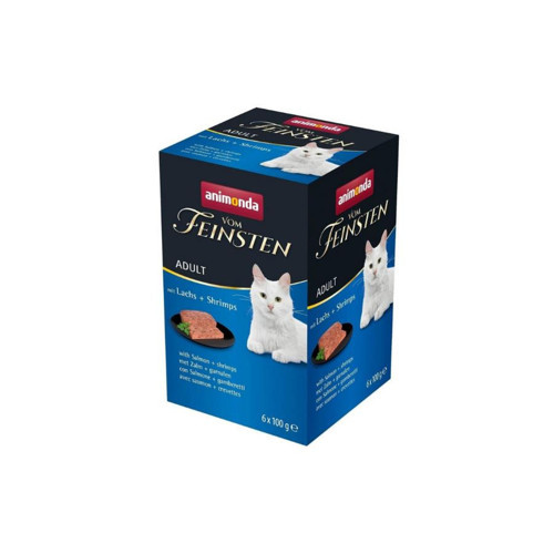 VomFeinsten Somonlu ve Karidesli Yetişkin Kedi Konservesi 100 gr x 6 Adet