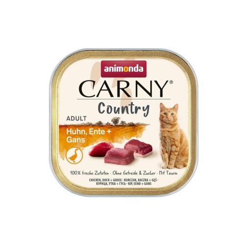 Carny Country Tavuklu Ördekli ve Kaz Etli Yetişkin Kedi Konservesi 100 Gr