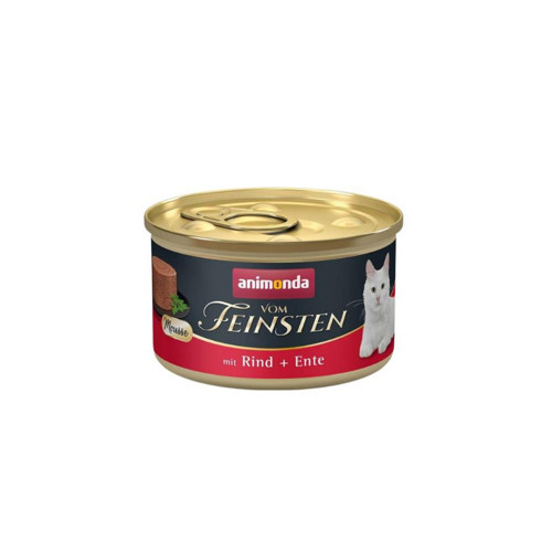 VomFeinsten Sığırlı ve Ördekli Yetişkin Kedi Konservesi 85 Gr