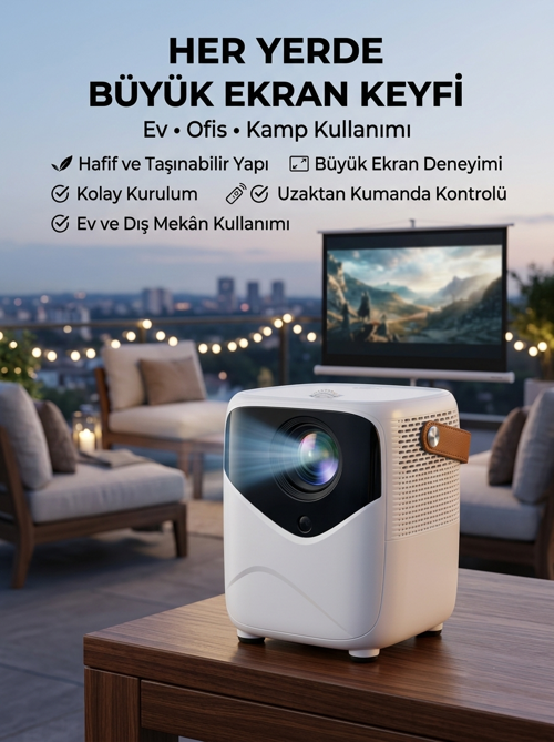 tekno Projeksiyon Cihazı Film Dizi Oyun Wifi Destekli 2026