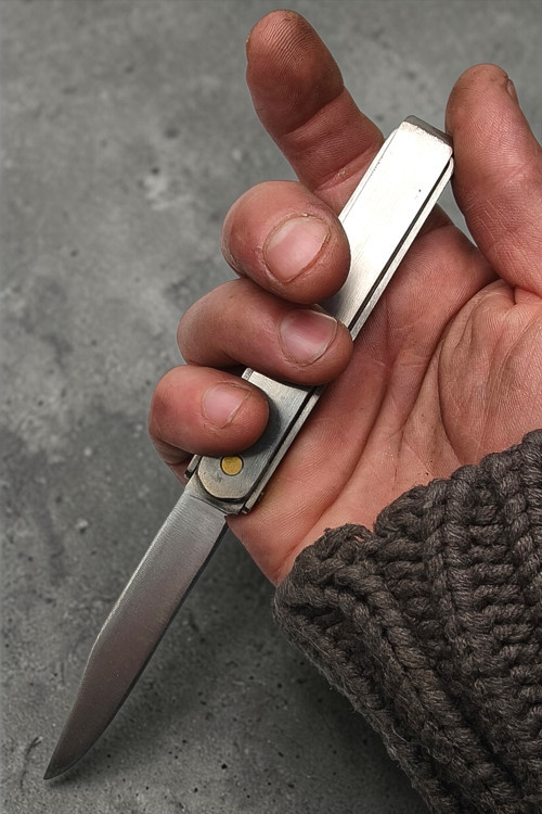 Çukur Orta Çakı Çift Katlanır Kilitli Çakı 16.5cm
