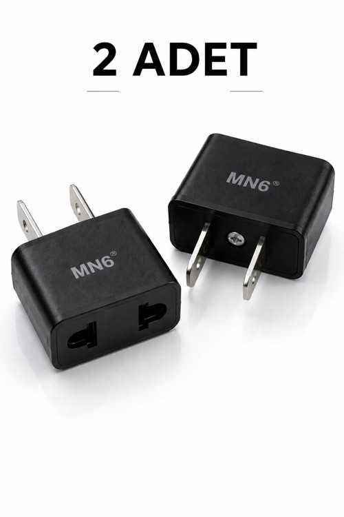 M007 Amerikan Priz dönüştürücü/2 Adet-Türk Fişi Amerikan Sistemine Çeviren Adaptor Fiş
