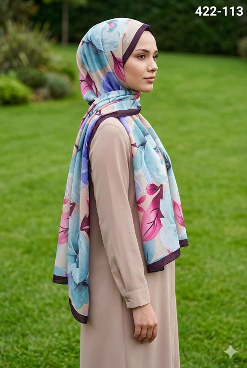 Çiçek Desen Soft Şal 422-113