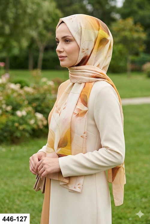 Dijital Desenli Soft Şal 446-127