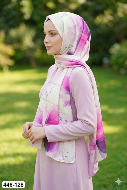 Dijital Desenli Soft Şal 446-128