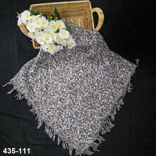 Desenli Sökme Boncuklu Eşarp 435-111