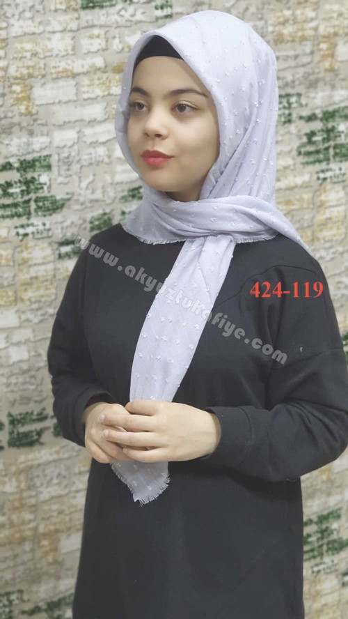Düz Renk Pıtpıt Eşarp (beyaz) 424-131