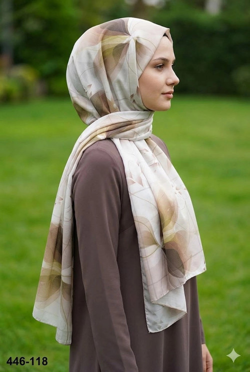 Dijital Desenli Soft Şal 446-118