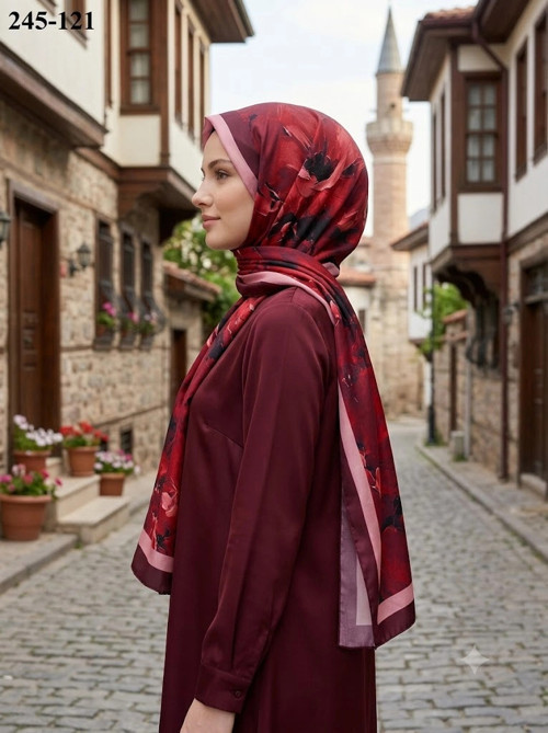 Soft Pamuk Şal (Bordo Serisi) 245-121