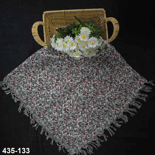 Desenli Sökme Boncuklu Eşarp 435-133