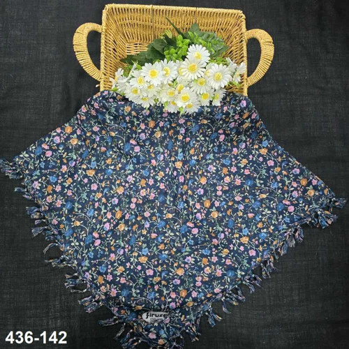 Desenli Sökme Boncuklu Eşarp 436-142