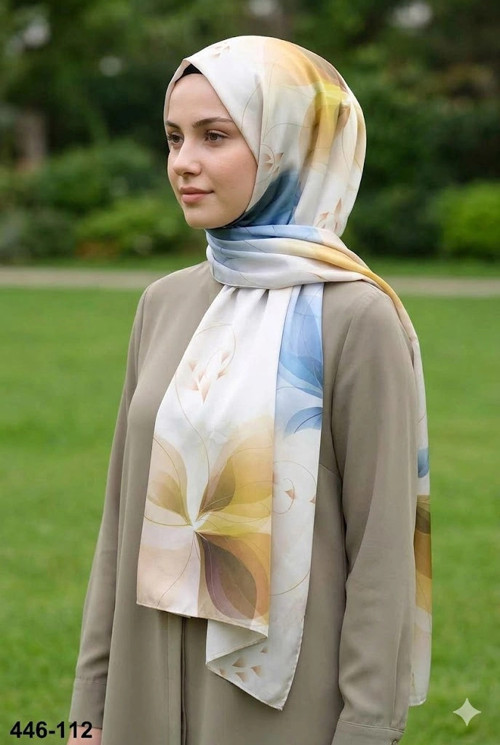 Dijital Desenli Soft Şal 446-112