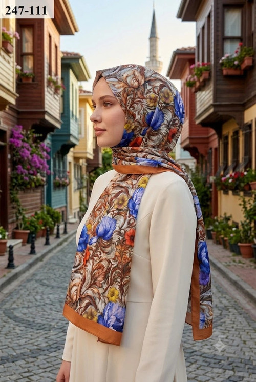 Fransız İpeği Şal (Bakır) 247-111