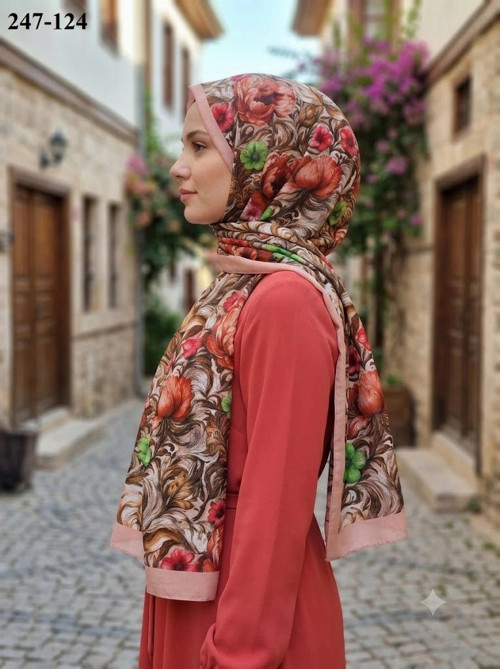 Fransız İpeği Şal (Pişmiş Ayva) 247-124