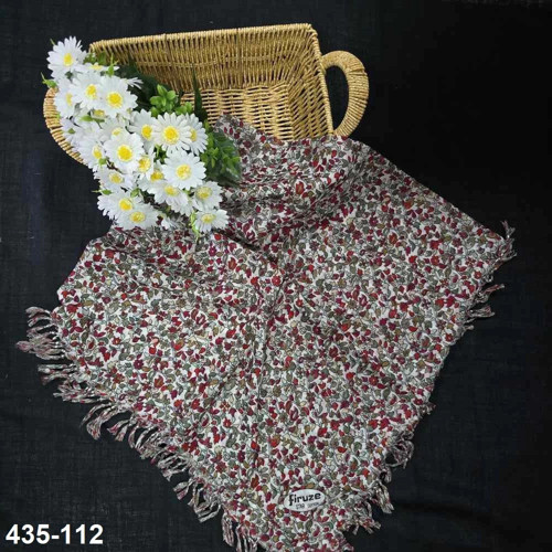 Desenli Sökme Boncuklu Eşarp 435-112