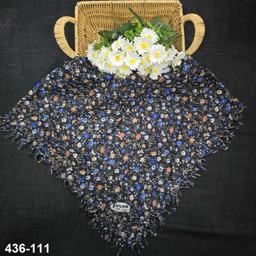 Desenli Sökme Boncuklu Eşarp 436-111