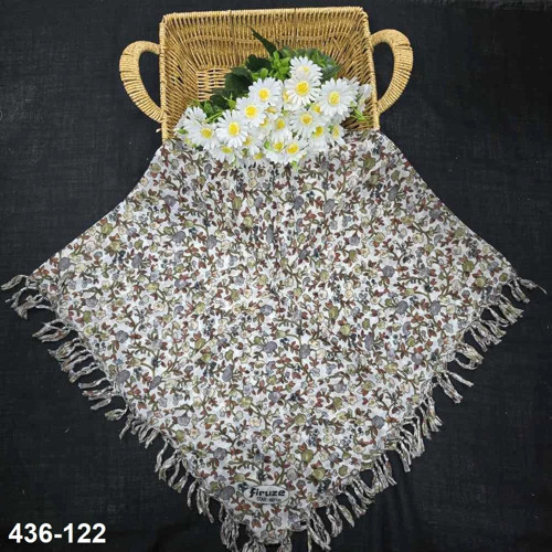 Desenli Sökme Boncuklu Eşarp 436-122