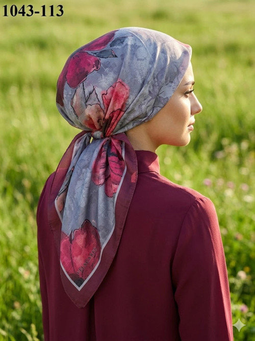 s Soft Pamuk Parla Eşarp (Bordo) 1043-113