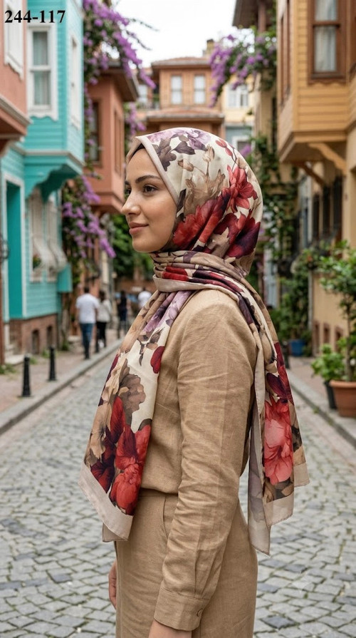 Soft Pamuk Şal (Bej Serisi) 244-117