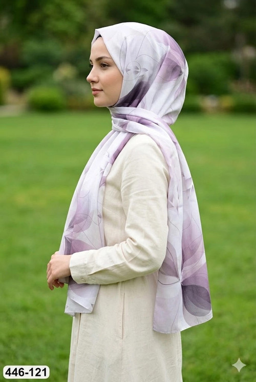 Dijital Desenli Soft Şal 446-121