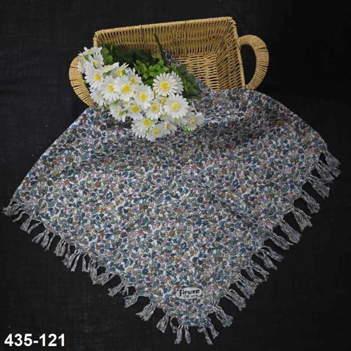 Desenli Sökme Boncuklu Eşarp 435-121