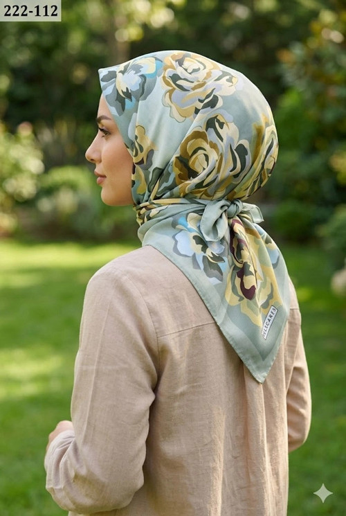 s Soft Pamuk Parla Eşarp (Yeşil) 222-112