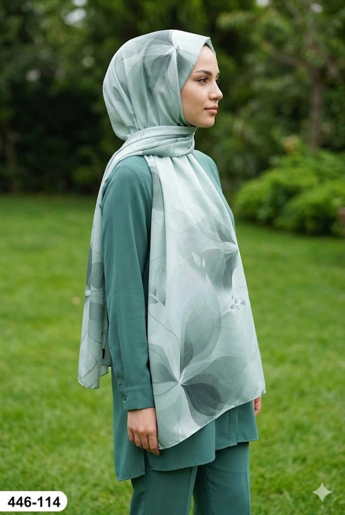 Dijital Desenli Soft Şal 446-114