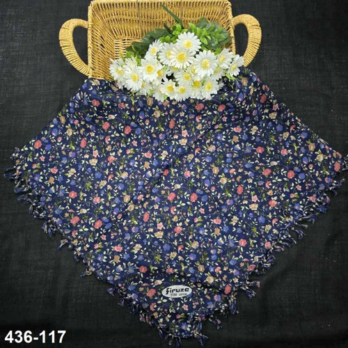 Desenli Sökme Boncuklu Eşarp 436-117