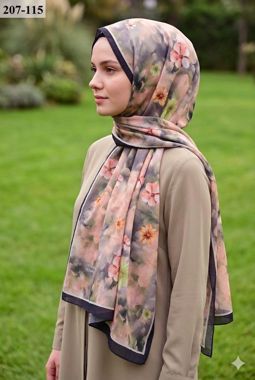 Bambu Kraş Pamuk Şal (Acı Kahve) 207-115