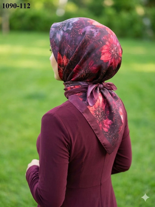 s Soft Pamuk Parla Eşarp (Bordo) 1090-112