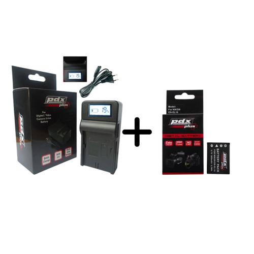 Plus,Nikon İle Uyumlu En-El10 Fotoğraf Makinesi Bataryası Ve Şarj Cihazı.