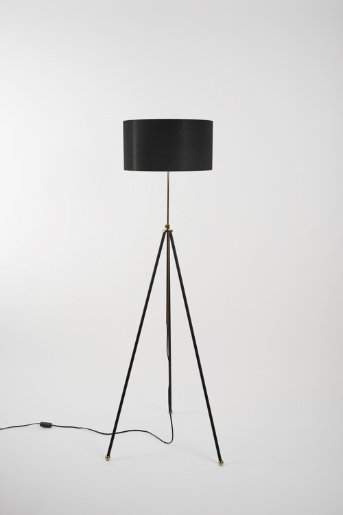 Pier Metal Lambader Siyah-Siyah (38x38x145 cm)