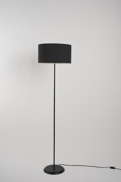 Venus Metal Lambader Siyah-Siyah (38x38x145 cm)