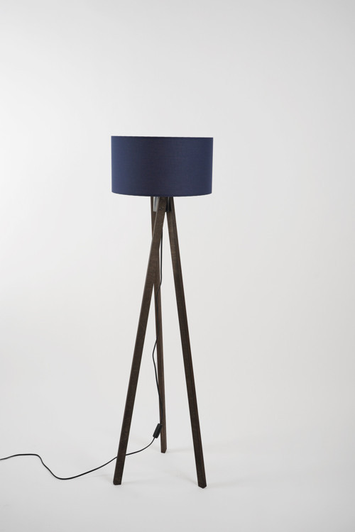 Pier Lambader ( Kahverengi / Huş Ağaç Ayaklar / Navy (mavi) Kumaş) Dr1060100