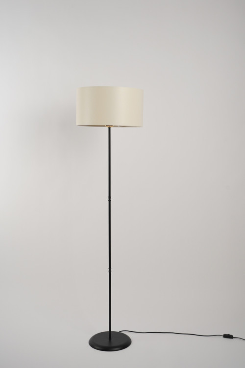 Venus Metal Lambader Siyah-Finlin Krem (38x38x145 cm)