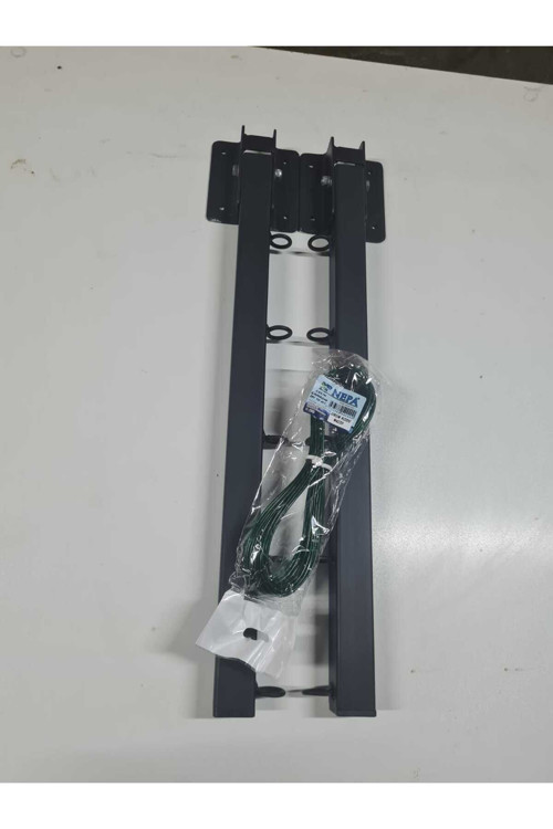 Duvar Tipi Çamaşır Kurutma Askısı / Metal / Siyah / 2 Parça – 10m Çelik Halat Hediyeli