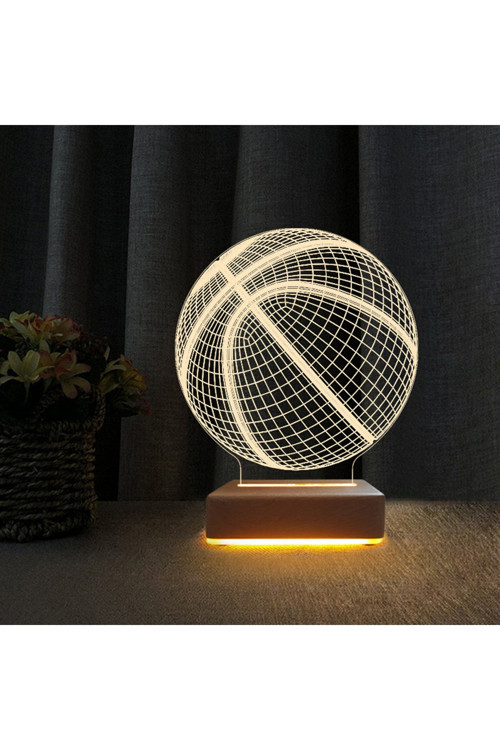 3d Led Basketbol Topu Gece Masa Lambası Hediyesi Doğum Günü İçin Hediye
