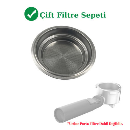Beko CED-7524 X Uyumlu 51 mm Çiftli Espresso Filtre Sepeti - Yedek Çelik Süzgeç