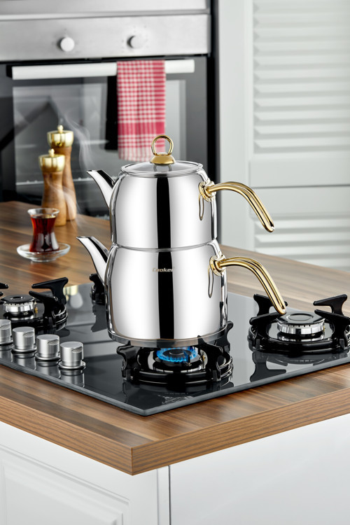 Lara Aile Boy Paslanmaz Çelik Çaydanlık Takımı 1,5 -2,5 Litre CKR3925