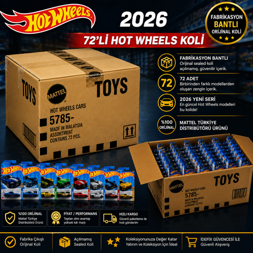 2026 Son Koli 72'li Kapalı Koli Fabrika Bantlı