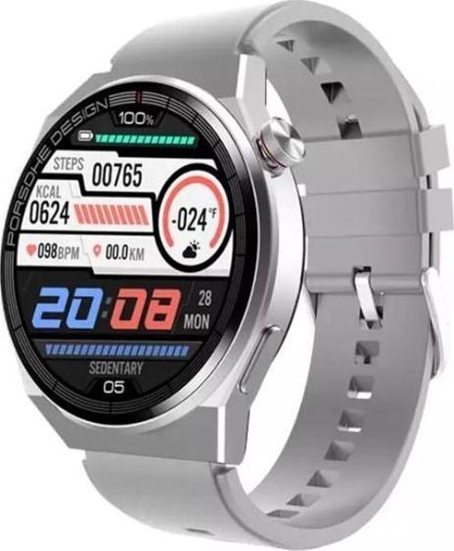 2024 Watch Gt3 Pro Android İos Harmonyos Uyumlu Akıllı Saat Yedek Kordonlu Gümüş