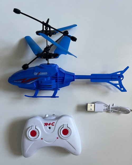 Uzaktan Kumandalı Helikopter 18 Cm Mavi Renkli