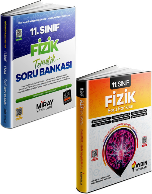 Aydın + Miray 2027 11. Sınıf Fizik Soru Bankası Seti 2 Kitap Maarif Model