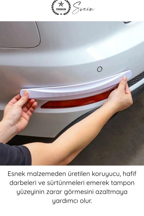 #TamponKoruma Esnek Darbe Emici Oto Stil Çizilme Önleyici Araba Tampon Koruyucu Karbon Desenli Siyah